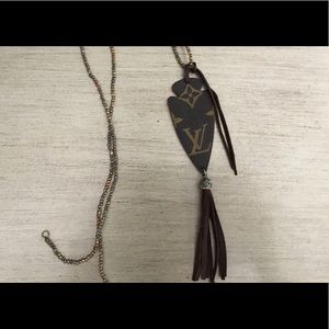 Refurbished Leather Louis Vuitton Necklace